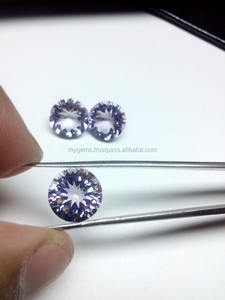 Ametyste rose clair naturelle en gros, taille concave à double étage, traitée thermiquement, 11 mm, 4,70 carats - Product Image 2