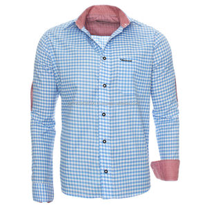 Trachten Hemden เสื้อเชิ้ตเยอรมันดั้งเดิม,เสื้อผู้ชายบาวาเรีย Oktoberfest Hemden เสื้อเชิ้ตแขนยาวผ้าฝ้าย100% - Product Image 2