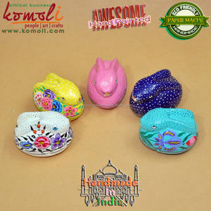 Handmade Hand painted Rabbit wholesale paper mache animals shape boxes - Product Image 3