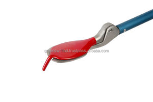 Pinzas de serpiente de acero inoxidable con agarre negro gancho de seguridad retráctil para acampar al aire libre senderismo reptil manejo trampas herramienta - Product Image 2