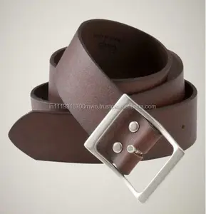 Formal dress leather belt for men full grain customized handmade formal leather casual belt with nickel buckle