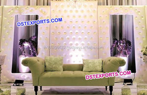 Fantástico Panel Tapizado para Escenario de Boda, Panel Tapizado de Cuero Estilo Inglés para Boda, Decoración para Eventos en Nueva York con Cuero Estilo Boda India - Product Image 3