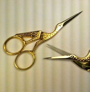 Tijeras Vintage con forma de cigüeña, tijeras de sastre de acero inoxidable para confección, tela bordada afilada para coser - Product Image 2