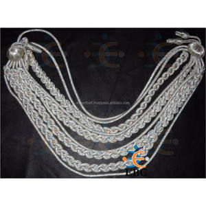 Cordón de uniformes de fábrica con silbato de latón, cordón de silbato trenzado, venta al por mayor, cordón de silbato trenzado, uniformes de rango de hombro - Product Image 5