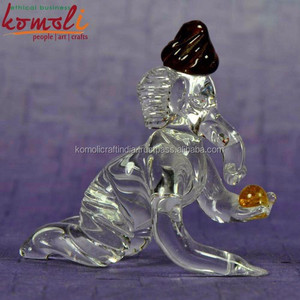 <b>Glass</b> Handicrafts Sculpture Crystal Bal Ganesha Wedding Gift India - Product Image 4