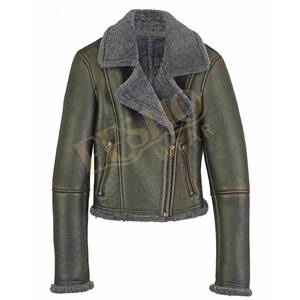 Chaqueta de moto de piel de oveja auténtica para mujer de primera calidad con capucha transpirable ecológica ropa de invierno personalizada - Product Image 2