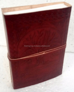 Handmade cổ điển cây dập nổi của cuộc sống da Tạp Chí A5 Kích thước bìa cứng với dây đeo đóng cửa cho các văn bản và phản ánh - Product Image 3