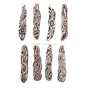 Mélange de blocs d'impression, toile Vintage en bois, artisanat décoratif, pièces - Product Image 1