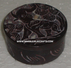 Handcrafted Soapstone Jewelry <b>Box</b> - Product Image 1