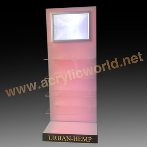 Présentoir acrylique de chaussures de T-shirt de conception de plancher avec des lumières LED - Product Image 5