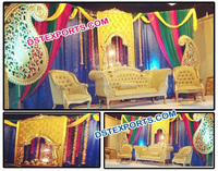 Décoration de scène de mariage indien pour le Mehandi, ensemble de scène de mariage royal, accessoires pour le Mehandi et le Sangeet, en promotion en Australie