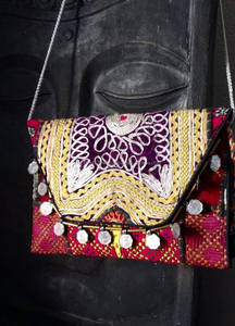 KAMARVY Designer Traditional Handmade Banjara Embroidery Canvas Hobo Gypsy Clutch Purse - Product Image 2