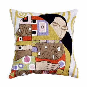 Housse de coussin Picasso brodée à la main, coussin décoratif brodé à la main - Product Image 5