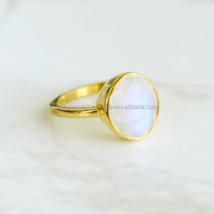 ชุดกรอบรูปไข่ลายพระจันทร์สีรุ้งใส่ได้ทั้งชายและหญิงแหวนเงินสเตอร์ลิงสำหรับงานแต่งงานงานหมั้นครบรอบปาร์ตี้ - Product Image 1