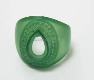 Zilveren Turkse Sieraden Ring Met Steen Wax Ontwerp Groothandel Fabriek In Thailand