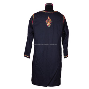 DRL013 Huhn bestickt lange Kurta indische Baumwolle Tunika Blumen Top Urlaub bekleidet Größe S, <span class=keywords><strong>M</strong></span>, L, XL, XXL - Product Image 2