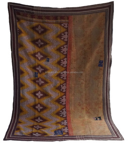 Vintage Authentic <b>Indian</b> Sari Kantha <b>Quilt</b> Pure Cotton Kantha Gudri - Product Image 3