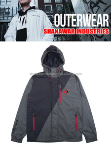 Wholesale Printed Hooded Stand Slim Fit <b>Men's</b> Windbreaker <b>Jackets</b> Custom Made Polyester Lightweight <b>Waterproof</b> Eco-Friendly - Product Image 4