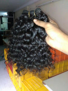 Unprocessed Indian machine weft curly hair extensions for factory prices - Product Image 4
