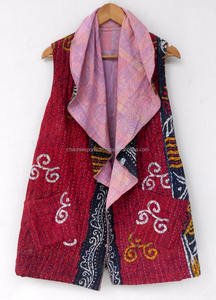 เสื้อแจ็กเก็ตกันธาผ้าฝ้ายวินเทจเสื้อโค้ทดีไซเนอร์แขนกุดคอปกแบบลำลองสำหรับผู้หญิงใส่ในวันหยุด - Product Image 2