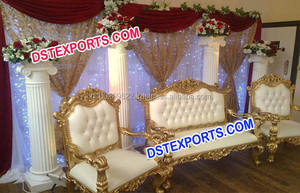 Conjunto de sofás para boda, mobiliario de dos plazas, color blanco, elegante - Product Image 4