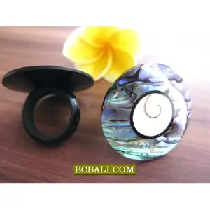 Unik Kerang Jari Cincin dengan Resin