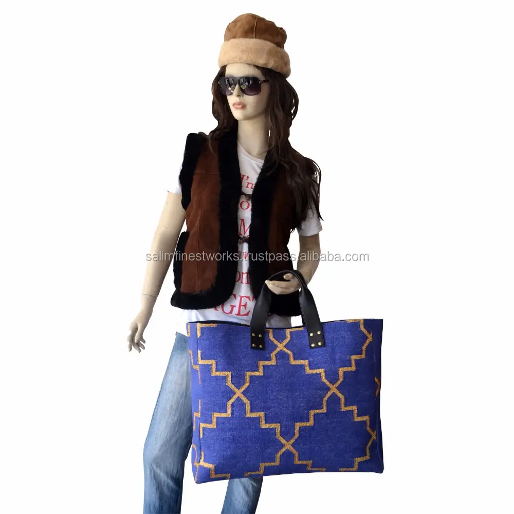 Сумка-шоппер из кожи буйвола, женский кожаный кошелек через плечо Kilim, Юго-Западный ковер, сумка-тоут для девочек, сумка для покупок