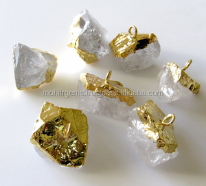 Cuentas de Cadena con Conectores Chapados en Oro de 22 Quilates, Libres de Níquel, con Cristal en Bruto en Ambos Lados, Joyería Rellena de Oro - Product Image 1