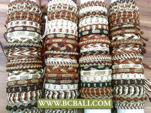 Hecho a mano de la pulsera de cuero genuino envío gratis 200 piezas - Product Image 1