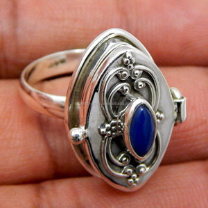 Anillo de Plata de Ley 925 bohemio hecho a mano, Perla de agua dulce, calcedonia, dos tonos, fiesta de boda, pedido a granel, ajuste de joyería - Product Image 1