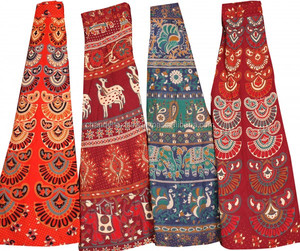 Indian Sanganeri Print Boho hippie Wrap around Faldas Estilo Bollywood WRAP Around falda algodón Impreso Wraparound Falda Party - Product Image 1
