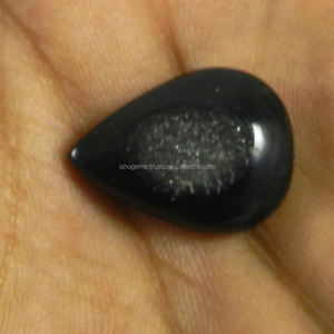 Piedra preciosa Druzy negra natural 15*20mm cabujón de corte de pera 2,43 Gms - Product Image 3