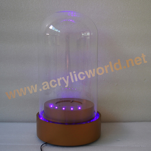 Custom Acrylic LED Beer Bottle Display With <b>Glass</b> Dome Lid Wine Bottle Glorifier - Product Image 4