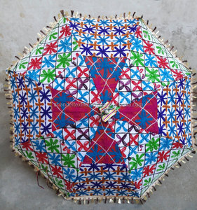 Parasol de travail brodé indien fait à la main Parapluie en coton décoratif de jardin unique Art ethnique pour la maison ou l'extérieur pour les hôtels - Product Image 5