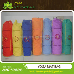 Impresionante bolsa de Yoga de algodón azul de alta calidad bordado de Chakra Etiqueta Privada de gama alta ISO14001 certificado India tendencia personalizada - Product Image 6