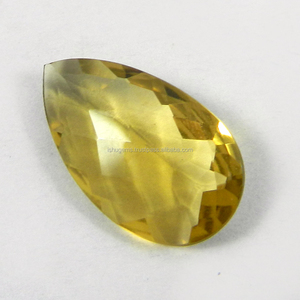 Ishu อัญมณีสีทองธรรมชาติสีควอตซ์13X22mm ลูกแพร์ตัด8.7 CTS VVS ชัดเจนสร้อยคออัญมณีหลวมสีเหลืองสีฟ้ามรกต - Product Image 2