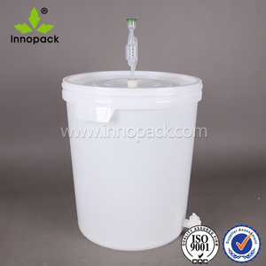 Seau à vin en plastique, sceau noir de 30l, avec robinet et valve de dégagement d'air sur les couvercles - Product Image 2