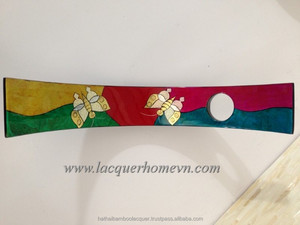 HT9046 Wood Lacquer wine holder stand, simple design, made in Vietnam- http://lacquerhomevn.com/ - Product Image 1