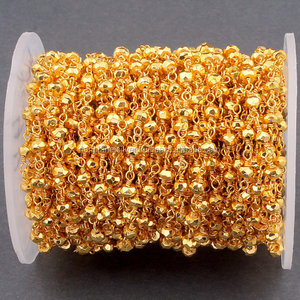 ทองไพไรต์พลอยลูกปัดโซ่ - Product Image 1