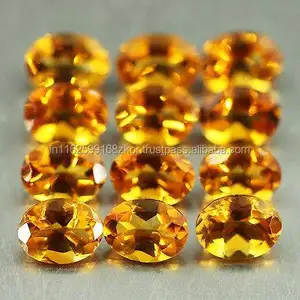 Proveedor genuino que vende 100% forma ovalada Natural tamaño mixto mejor calidad citrino piedra preciosa suelta Color amarillo para joyería