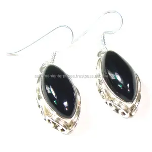 Top design 925 sterling silver earrings export quality drop dangle hoop earrings wholesale fashion gemstone Indian jewellery