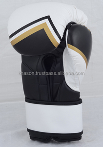 Gants de boxe MMA professionnels de haute qualité KHASON, fabriqués sur mesure, design Karachi, créez vos propres gants en cuir pour fermeture 8OZ 12OZ - Product Image 4