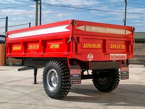 Nouvelle remorque agricole à frein hydraulique, attelage simple essieu, remorque basculante arrière, plateau en acier de 3,5 tonnes, longue durée de vie - Product Image 6