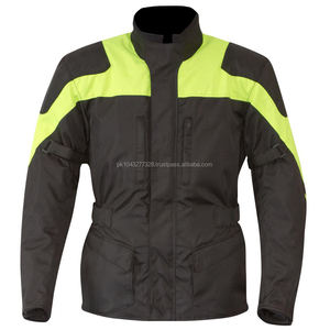 Veste d'hiver de sécurité pour hommes de marque personnalisée 100% tissu de velours côtelé de coquille de polyester longue veste de moto textile de moto mince - Product Image 1