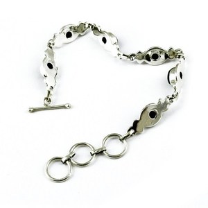 Bracelets indiens en argent Sterling 925, Onyx noir attrayant, bijoux en argent Sterling, vente en gros - Product Image 3
