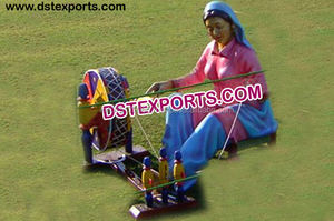 Estatua de fibra de Punjabi tradicional para mujer, estatua de fibra de baile, fabricante y distribuidor Nachdi Hoi - Product Image 2