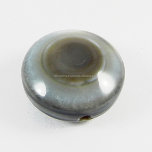 Ishu Gems Cabujón de Ágata Ojo de Tigre Chino de 23 mm, 9.70 g, Piedra Preciosa Natural Suelta para Joyería IG1338 - Product Image 2