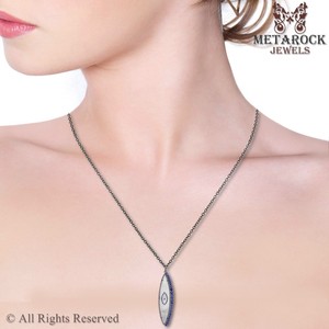 Pendentif en argent Sterling 925 avec diamant saphir bleu, fournisseur de bijoux faits à la main - Product Image 4