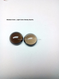 Cuarzo ahumado natural 12*12mm cabujón redondo venta al por mayor cabujón piedra preciosa Lisa suelta - Product Image 4