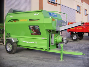 Mélangeurs d'aliments horizontaux de haute qualité à vendre, cellule de pesage numérique en option, mélangeur d'aliments pour wagon TMR de 6 m3 - Product Image 3